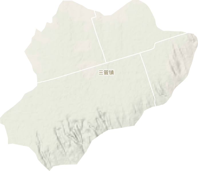 三管镇地形地图