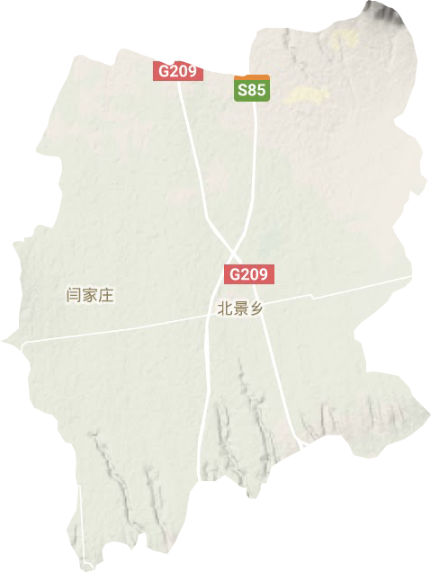 北景乡地形地图