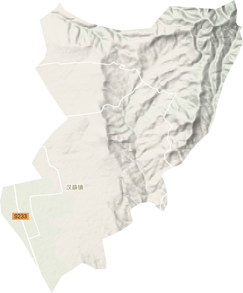 汉薛镇地形地图