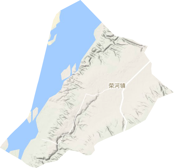 荣河镇地形地图