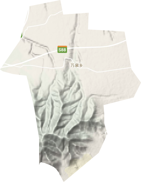 万泉乡地形地图