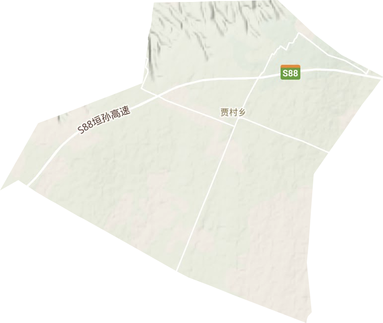 贾村乡地形地图