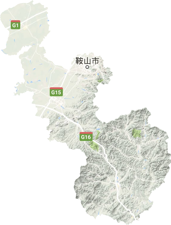 鞍山市地形地图