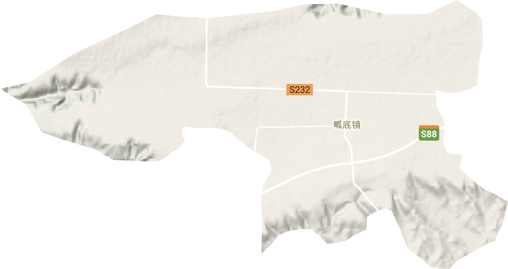畖底镇地形地图