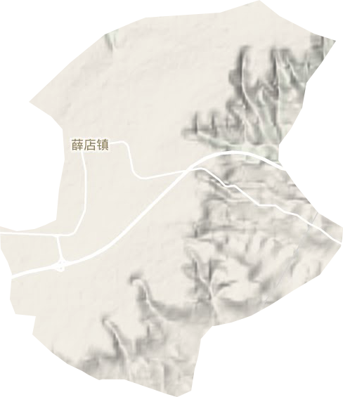薛店镇地形地图