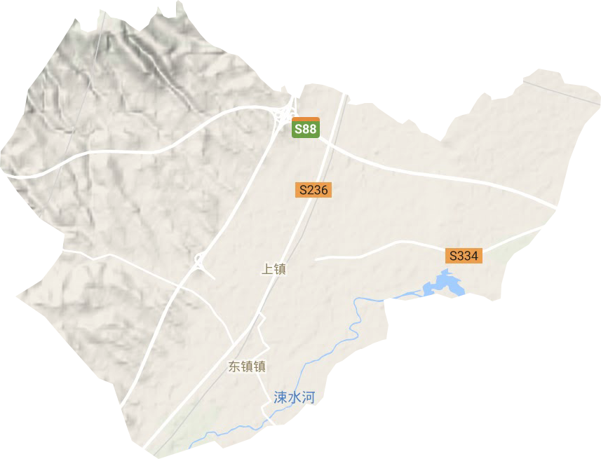 东镇镇地形地图