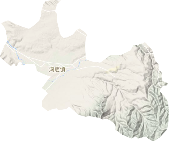 河底镇地形地图