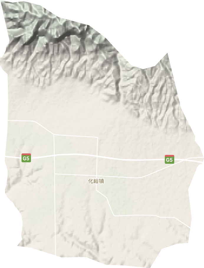 化峪镇地形地图