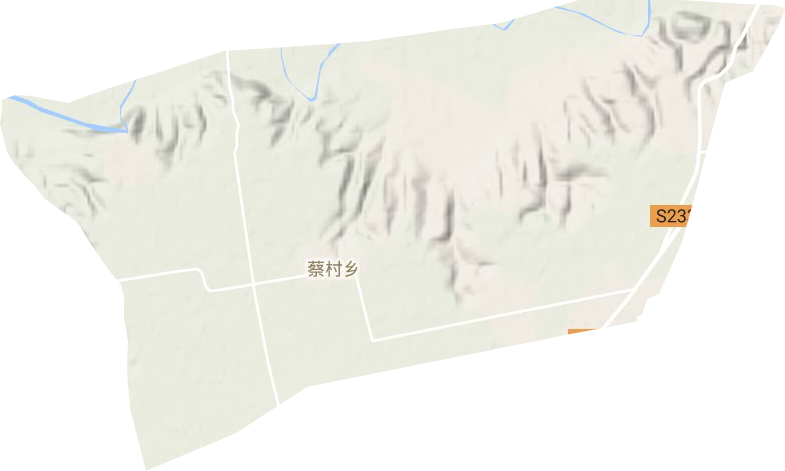 蔡村乡地形地图
