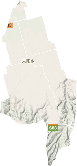 太阳乡地形地图