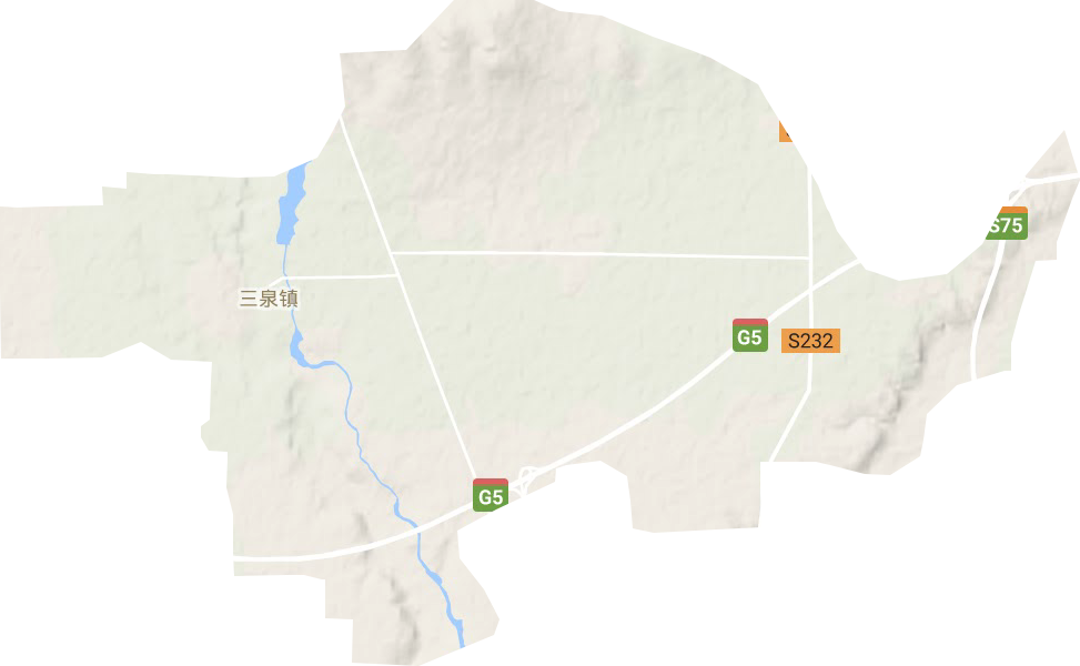 三泉镇地形地图
