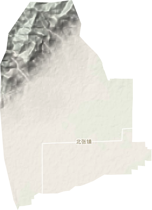 北张镇地形地图