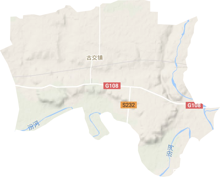 古交镇地形地图