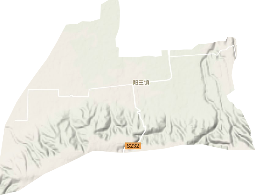 阳王镇地形地图