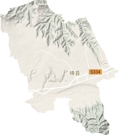 古绛镇地形地图