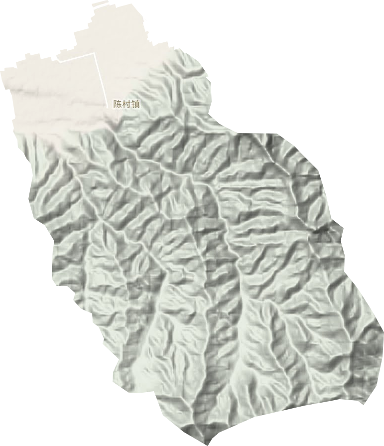 陈村镇地形地图