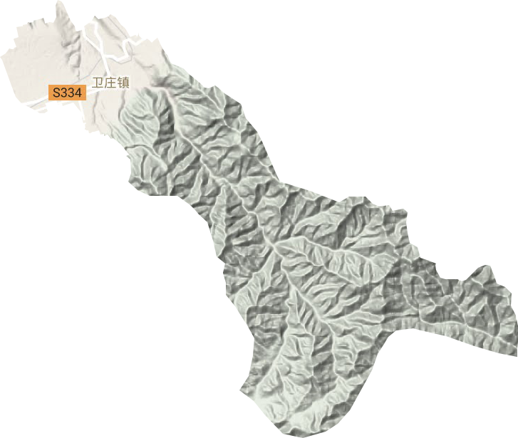 卫庄镇地形地图