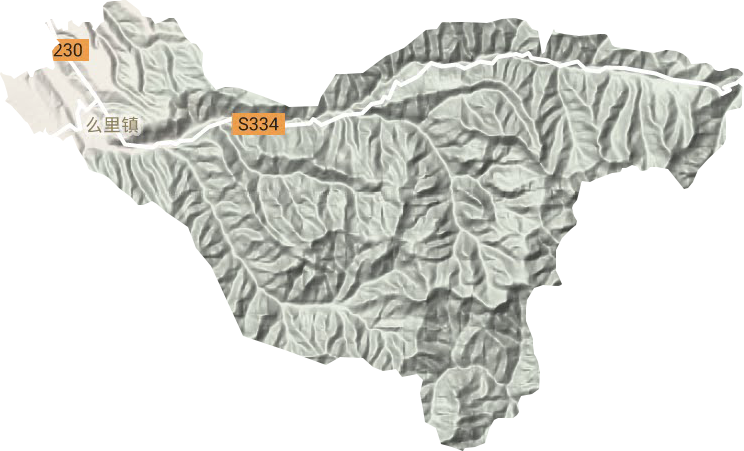 磨里镇地形地图