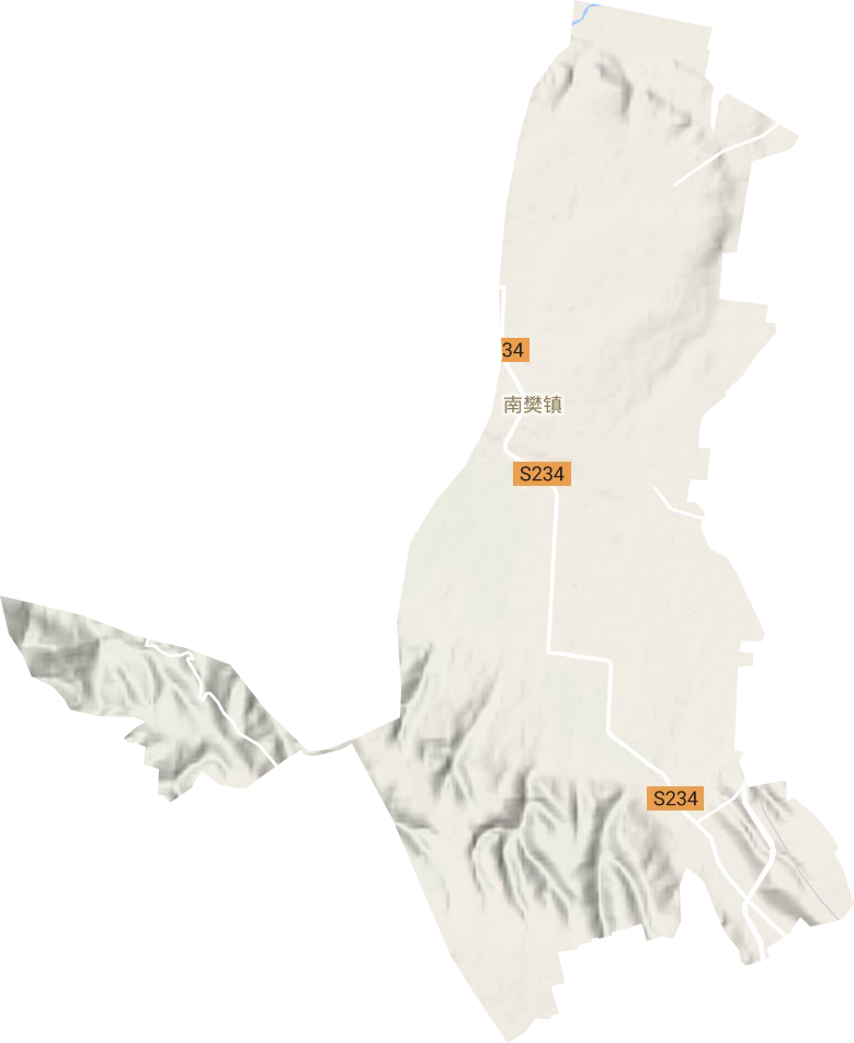南樊镇地形地图