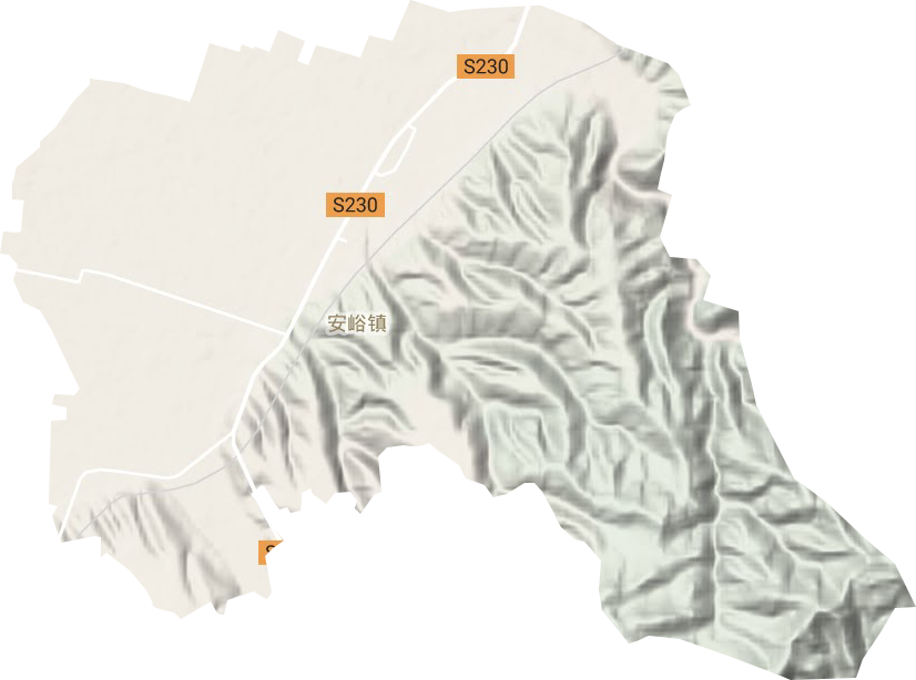 安峪镇地形地图