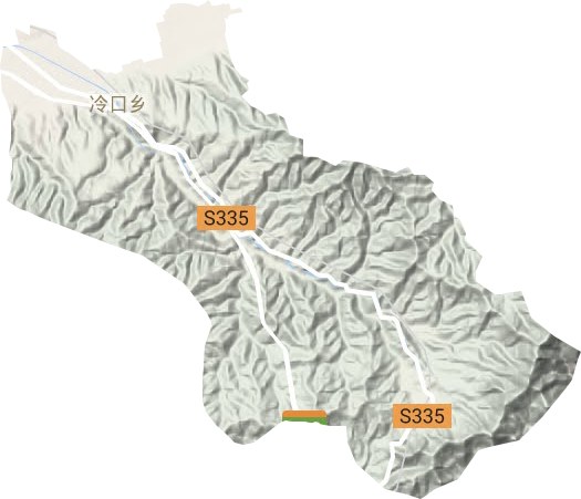 冷口乡地形地图