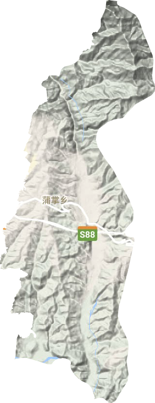 蒲掌乡地形地图