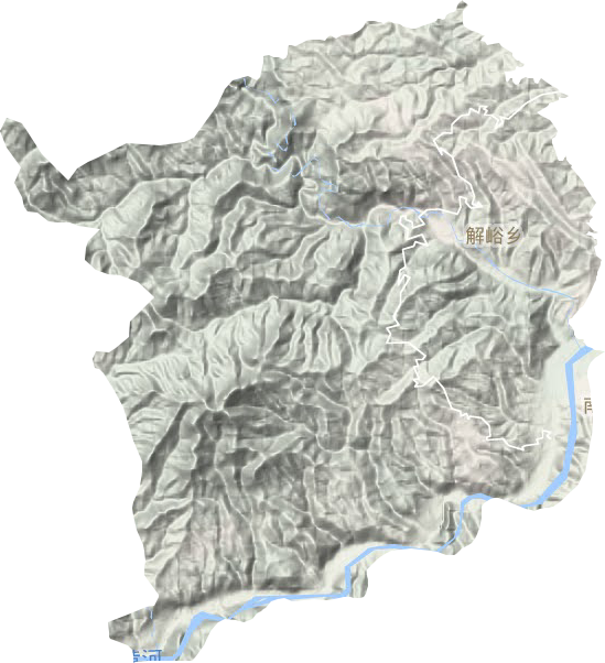 解峪乡地形地图