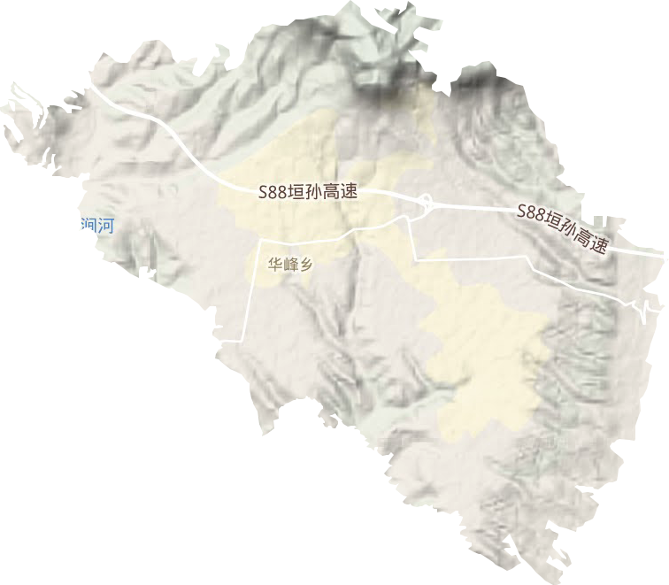 华峰乡地形地图