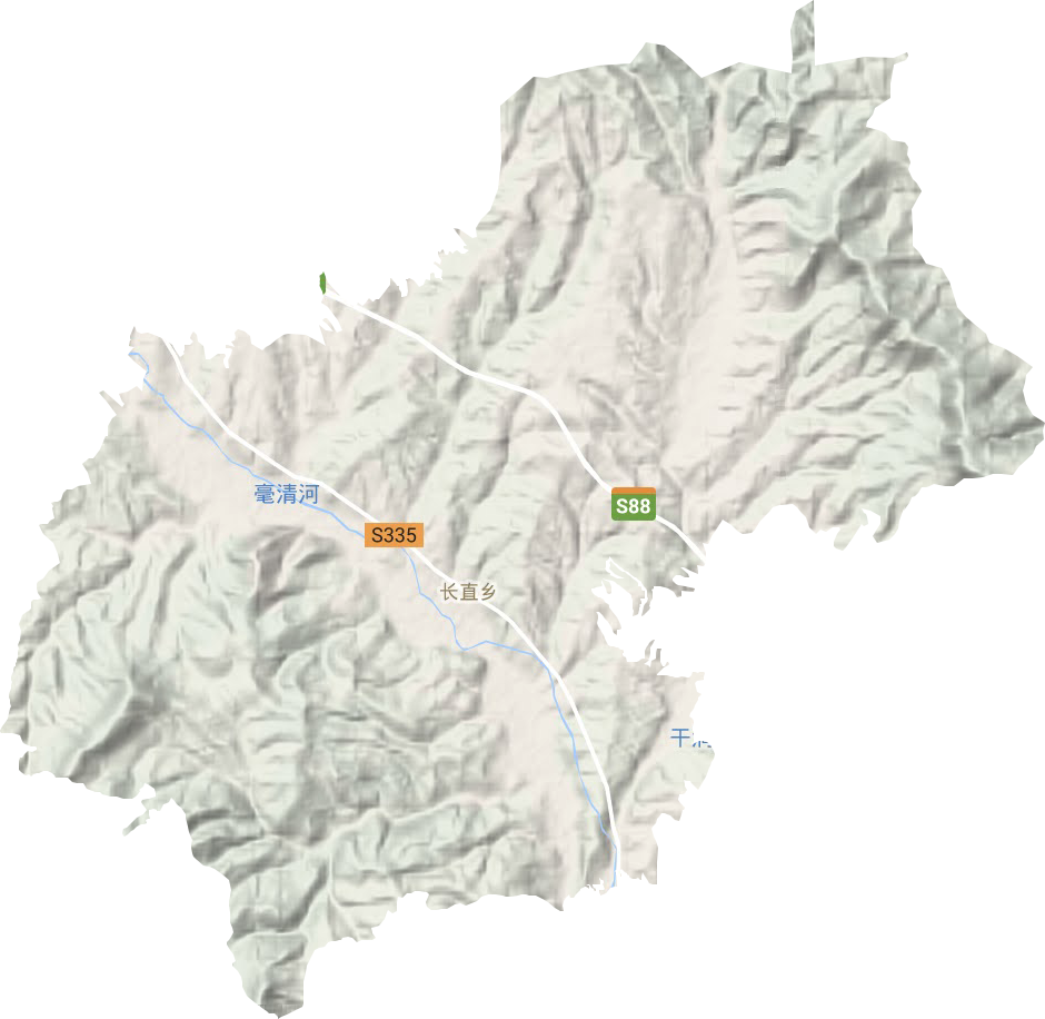 长直乡地形地图
