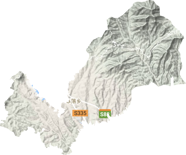 皋落乡地形地图