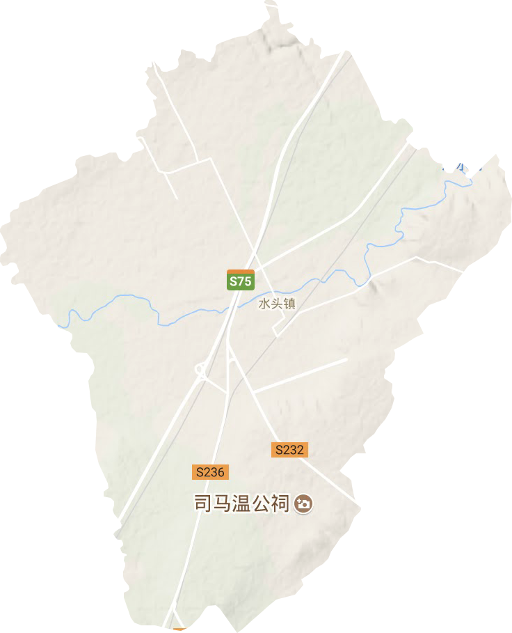 水头镇地形地图