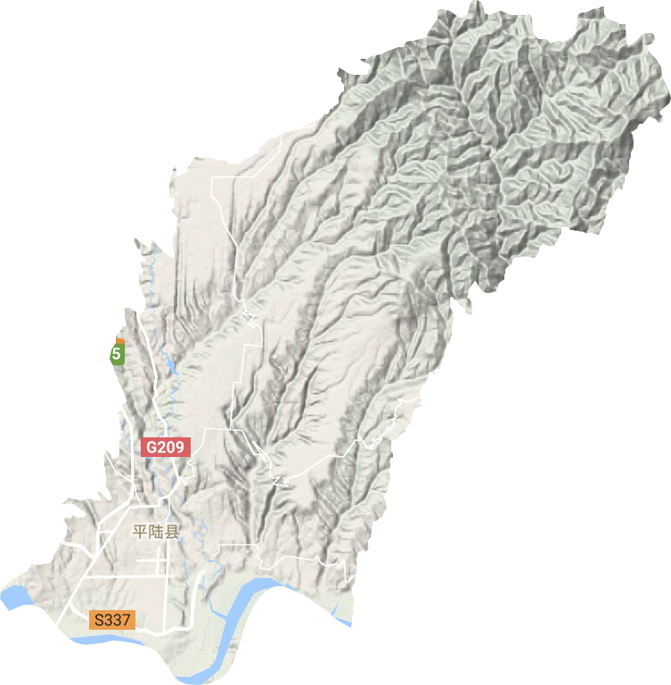 圣人涧镇地形地图
