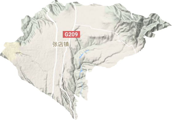 张店镇地形地图