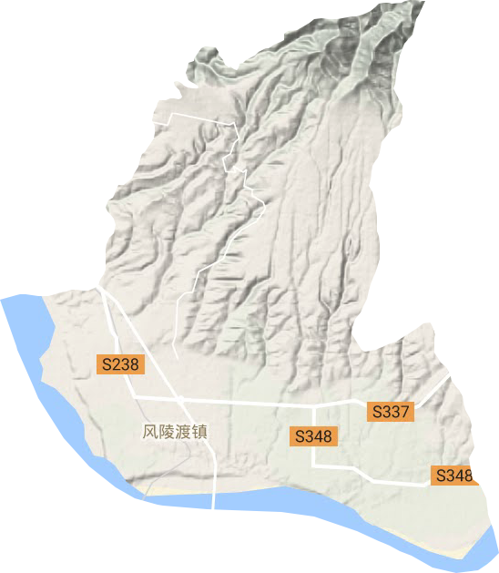 风陵渡镇地形地图