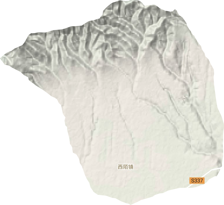 西陌镇地形地图