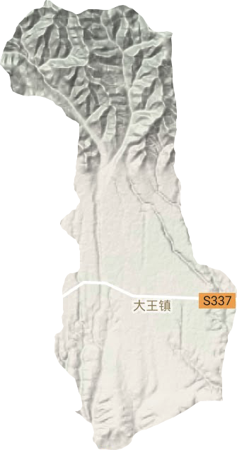大王镇地形地图