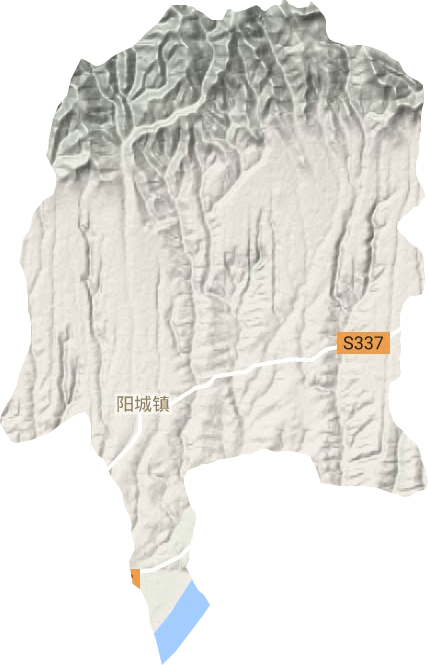 阳城镇地形地图