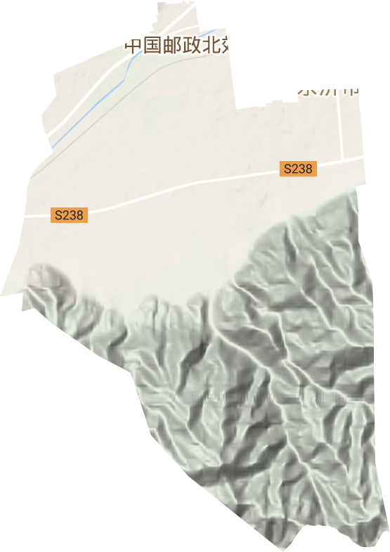 城西街道地形地图