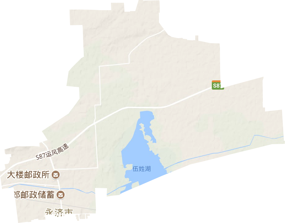 城北街道地形地图