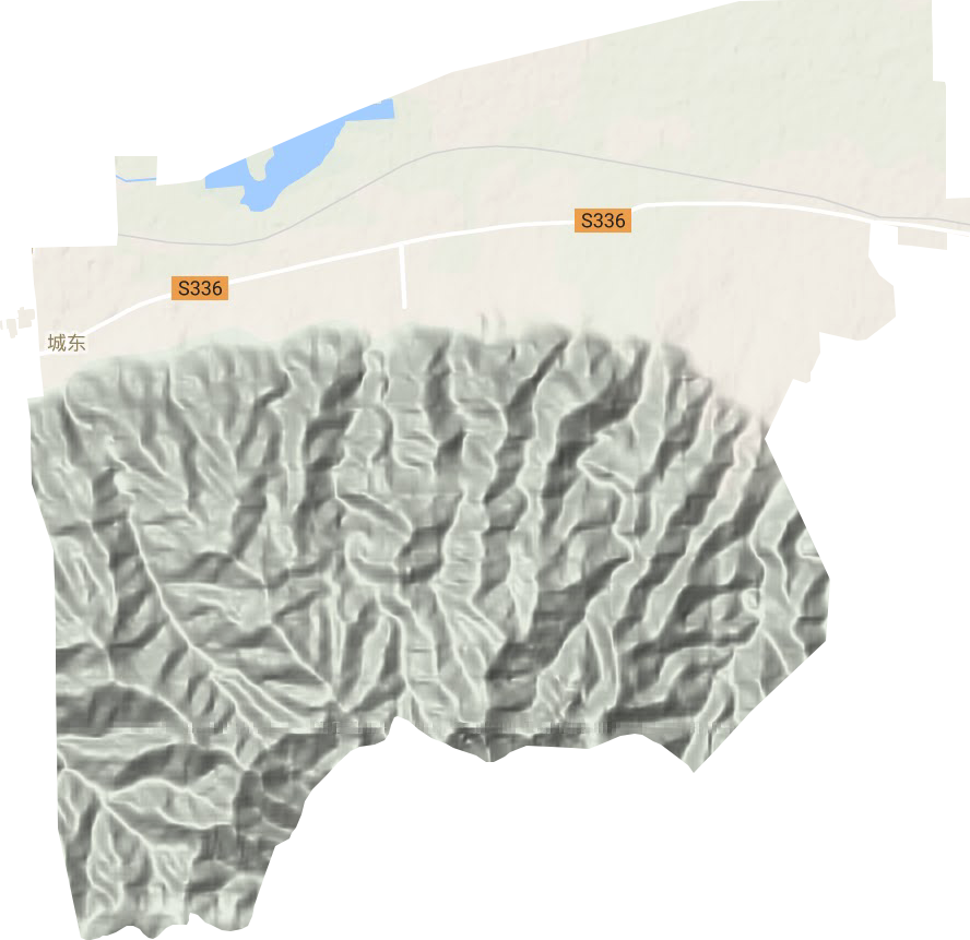 城东街道地形地图