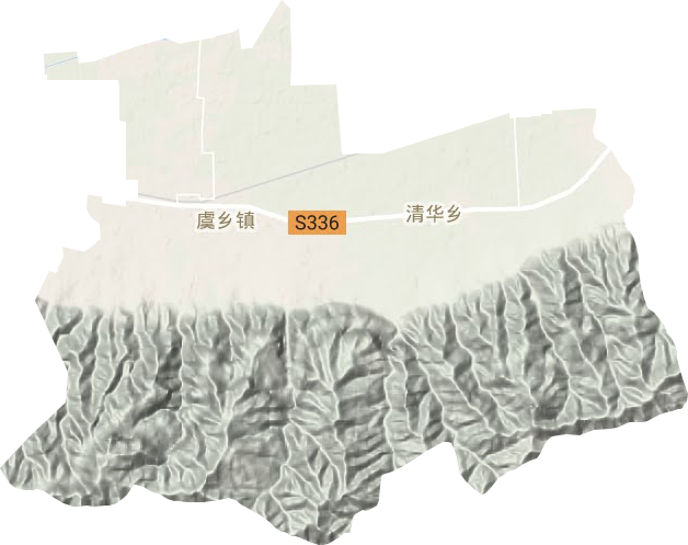 虞乡镇地形地图