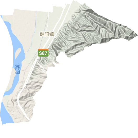 韩阳镇地形地图
