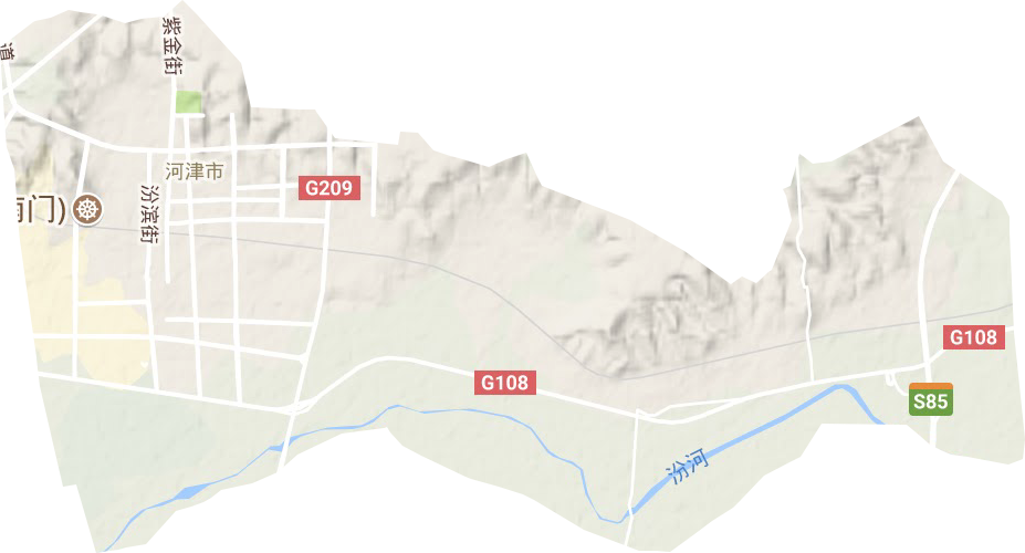 城区街道地形地图