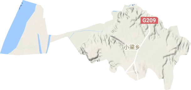 小梁乡地形地图