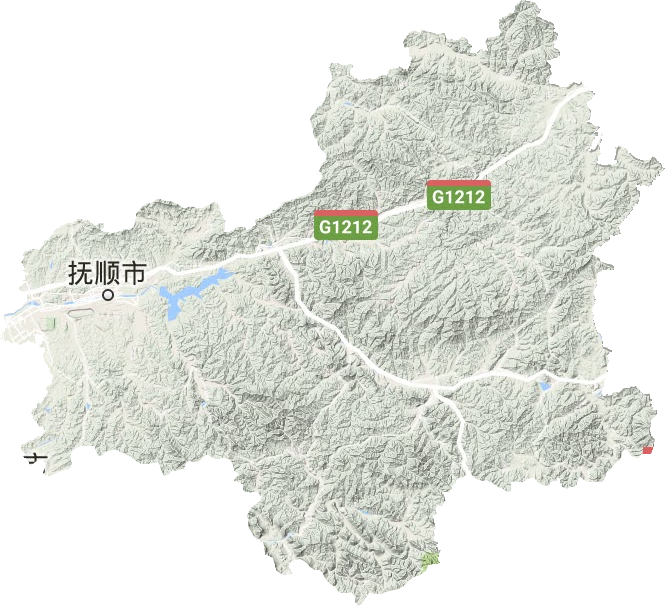 抚顺市地形地图