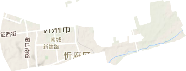 新建路街道地形地图