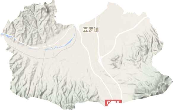 豆罗镇地形地图