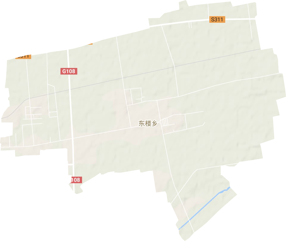 东楼乡地形地图