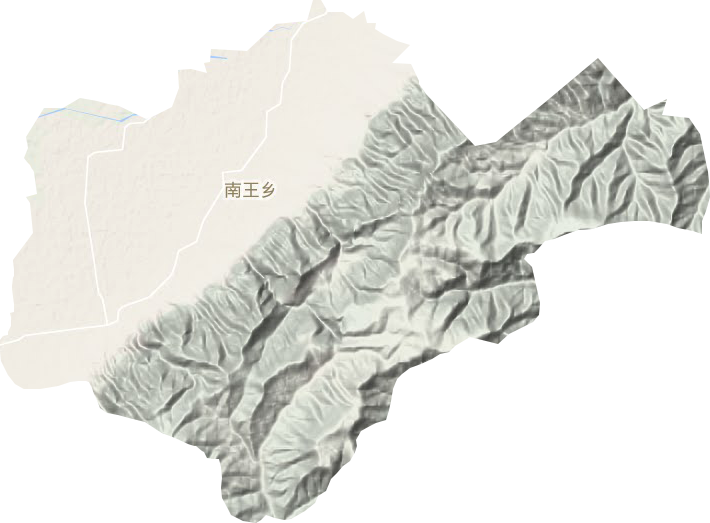 南王乡地形地图