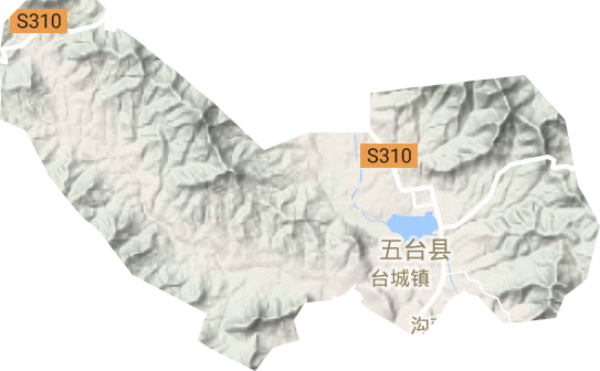 台城镇地形地图